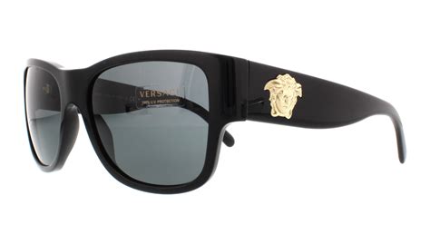 versace 133 sunglasses ve4275 gb1 87 acetate black gold black|Versace Men's VE4275 Sunglasses, Black, 58/18/140 .